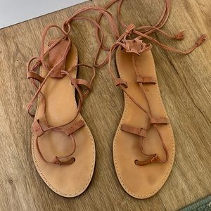 Madewell leather tie sandals